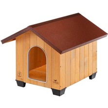 Ferplast Domus Ahşap Çatılı Köpek Kulübesi Medium 73X85X67,5 cm