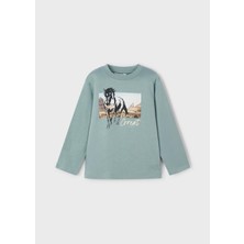 Mayoral Erkek Çocuk Baskılı Sweatshirt Yeşil