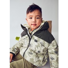 Mayoral Erkek Çocuk Basklı Şişme Mont Gri