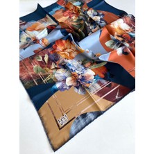 Levidor Tivil Saf Ipek Eşarp 49701 Hardal Sarı Karışık Desen