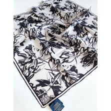 Levidor Tivil Saf Ipek Eşarp 49696 Beyaz Karışık Desen