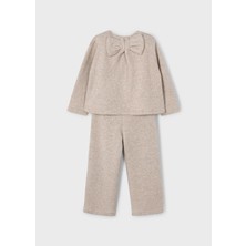 Mayoral Kız Çocuk Triko Pantolon Takım Bej