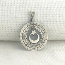 Takılingo 925 Ayar Gümüş Türk Boyları Simgeli Ayyıldız Kolye Ucu