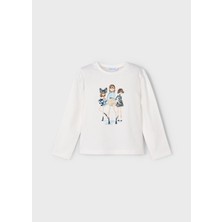 Mayoral Kız Çocuk Sweatshirt Krem