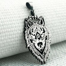 Takılingo 925 Ayar Gümüş Kurt Tasarımlı Göktürkçe Türk Yazılı Kolye Ucu