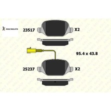 Arka Fren Balatasi Fişli Linea 1.4-1.6 Kale Balata  77362276/ GDB1396  Lancıa, Fıat, Alfa Romeo 23517 172 05 Ans Kd1