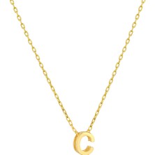 Gimora Mini C Harfi Gümüş Kolye