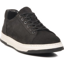 Siyah Nubuk Hakiki Deri Erkek Sneaker 2516 M
