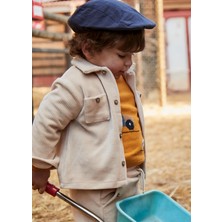 Mayoral Erkek Çocuk Kadife Gömlek Krem