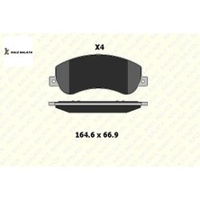 Ön Fren Balatasi  Transit  V347/155PS Kale Balata  6C112K021A1E   24484 185 04 Ans Kd2