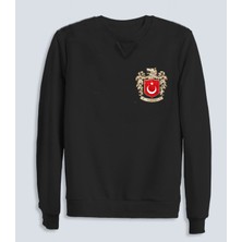 Türkiye Bozkurt Küçük Baskılı Milli Takım Logo Pamuklu Erkek Sweatshirt