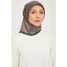 Armine Nostalji Sura Saf İpek Eşarp 9029 - 35 Siyah Karışık Desen