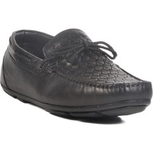 Siyah Hakiki Deri Erkek Günlük Ayakkabı Kazar 2Y0173-163 M