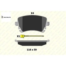 Fren Balatasi Arka   T5-T6  03-> Kale Balata  7H0698451   23326 177 25 Ans Kd1