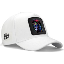 BlackBörk V1 Kids Baseball Renkli Aslan - 15 Kod Logolu Beyaz Çocuk Şapka (Cap)