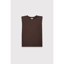 Babokah Omuz Vatkalı Kolsuz T-Shirt