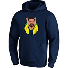 Gözlük Gol Sevinci Ennesyri Baskılı Pamuklu 3 Iplik Şardonlu Sweatshirt