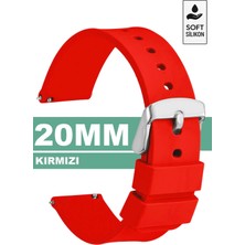 Trendburada 20mm Fossil-Welder-Wesse-Casio-Armani-Omega-Seiko-Tissot Saat Uyumlu Silikon Saat Kordonu Kayışı MR2