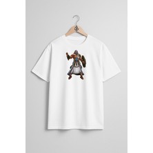 Oversize Smite Zeus Hades Göğüs Tasarımlı Unisex T-Shirt