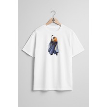 Oversize Kral Arthur Büyücü Zindanlar Göğüs Tasarımlı Unisex T-Shirt