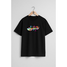 Oversize Matematik Sayılar Numbers Göğüs Tasarımlı Unisex T-Shirt