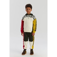 Nebbati Bg Store Erkek Çocuk Renkli Sweatshirt Uzun Kol Kapüşonlu Yaka ile Şık Tasarım