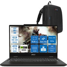MSI Msı Venture Pro 15 Intel Core 7 240H 96GB Ddr5 4tb SSD 8GB/RTX5050/45W 15.6" Fhd 144Hz IPS Freedos Taşınabilir Bilgisayar A2RWEG50F24 + Zettaçanta