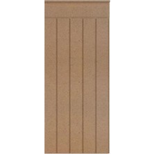 Bej Dekoratif Duvar Paneli 45X103CM, 4mm Ham Mdf, Boyanabilir Çıtalar