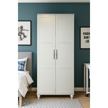 Arion Kids Genç Odası Dolabı MDF Malzemeden Beyaz Renk 1 Parça Modern Tasarım