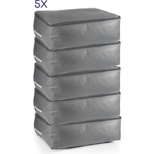 Vedsey 5'li Set 53X44X20 cm Home Organizer Çekyat & Baza Altı Düzenleyici Hurç Antrasit