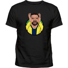 Gözlük Gol Sevinci Ennesyri Baskılı Pamuklu Yetişkin Tişört