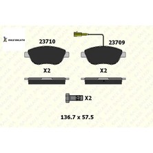 Ön Fren Balatasi 1 Fiş Doblo-Linea-G.punto-Corsa D Kale Balata  77365716/ GDB1483/ Klipsli/ 93  Fıat 23710 192 15 Ans Kd1