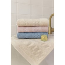 Waffle 3’lü El ve Yüz Havlu Seti – 50X90 cm %100 Pamuk, Yumuşak Dokulu, Örgü Desen.