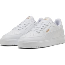 Puma Shuffle Downtown Unisex Yürüyüş Ayakkabısı Kauçuk Tabanlı Suni Deri Malzeme ile Beyaz