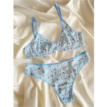 Hello Kitty Desenli Balenli Pamuk Sütyen Takımı