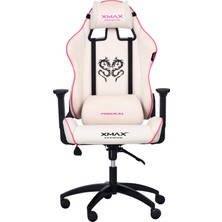 / Rio Balerion Terletmez Kadife Kumaş Beyaz Gaming Oyuncu Koltuğu / 120 kg Taşır