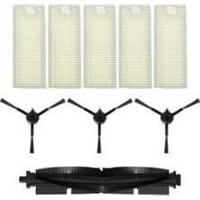 360 Uyumlu S8 Plus Robot Süpürge Ana Fırçası, Hepa Filtre 5 Adet, Yan Fırça 3 Adet