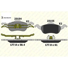 Fren Balatasi Ön   Focus  98-04/tam Kale Balata  T2K021FCS   23154 185 05 Ans Kd1