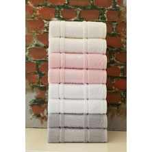 Camellia Havlu 8'li Krem Pembe Beyaz Gri
