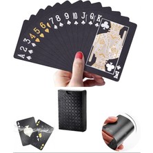 Siyah Oyun Kartı - Kaplama Oyun Kağıdı - Poker Kartı - Kaplama Iskambil Kağıdı - Plastik Su Geçirmez Kart