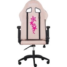 / Rio Balerion Love Serisi Terletmez Kadife Kumaş Pembe Gaming Oyuncu Koltuğu / 120 kg Taşır