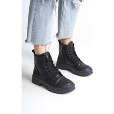 Bloom Bağcıklı Fermuarlı Ortopedik Tabankadın Bot Cst - Siyah