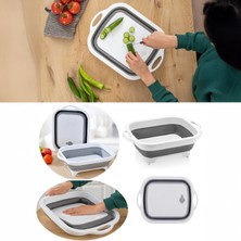 Katlanabilir Kesme Doğrama Tahtası - Süzgeçli Badya - Akordiyon Kesim Panosu