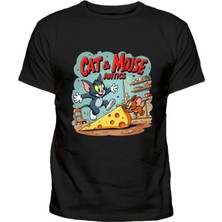 Cat&mouse Antics Baskılı Pamuklu Çocuk Tshirt
