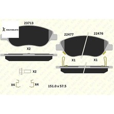 Ön Fren Balatasi Klipsli   Egea-Bravo 1.6/1.4