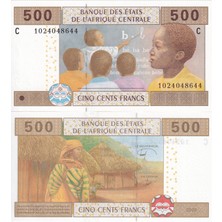 Merkezi Afrika 2002 Yılı 500 Francs Yabancı Kağıt Para Çil ( Unc ) Koleksiyon Para