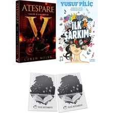 Ilk Şarkım Ciltli ve Ateşpare 1 Canavar Mı Kahraman Mı? Ciltli Ceren Melek 2li Set + Hediyeli