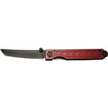 Chris Reeve Pocket Samurai 7425 Rd Kırmızı Kamp / Outdoor Çakı 18CM - Manuel, Kemerlikli, Kutulu
