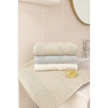 Waffle 3’lü El ve Yüz Havlu Seti – 50X90 cm %100 Pamuk, Yumuşak Dokulu, Örgü Desen.