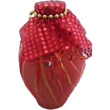 Kına Testisi Kırmızı Tüllü ve Turuncu Renkli Şık Tasarım